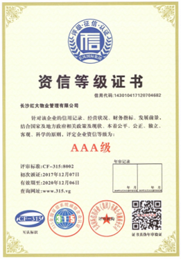 资信等级证书